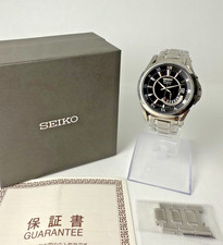 Seiko Premier Kinetic 5M54-0AA0 Black Dial Men's Watch Japan Made Auto Quartz