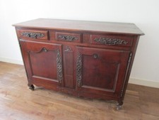 BUFFET BAS EPOQUE XIXème DE STYLE LOUIS 15 EN MERISIER MASSIF