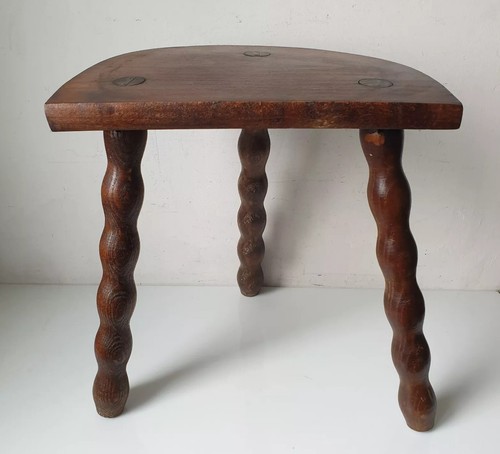 Ancien tabouret ferme - tabouret,