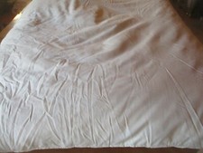 Dessus de lit couvre lit ancien édredon en plumes écru 98 x 125 cm N°12