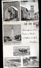 ILE DE RE (17) WOOD-BEACH, DOORS, ST-CLEMENT / LETTER CARD leaflet 1964