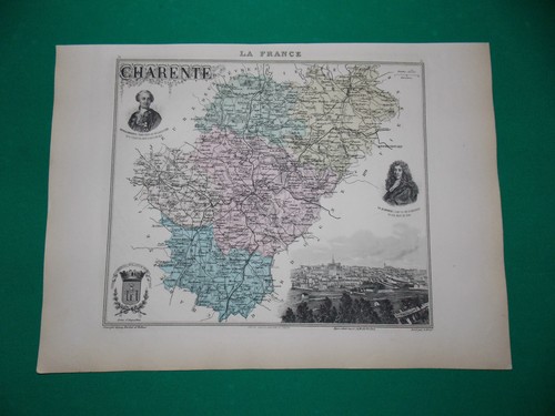 Charente carte atlas migeon - atlas,