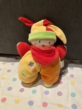 Doudou Poupée Lutin Clown Corolle Lune Etoile