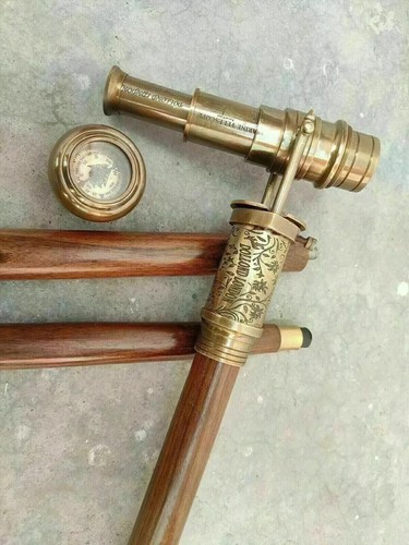 Ancien bâton marche en - de,