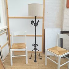 Rare French Vintage Rooster Floor Lamp By Jean Touret/ Les Artisans De Marolles 
