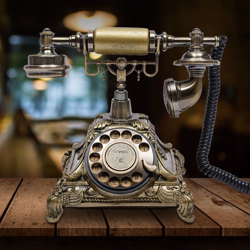 Antique telephone desk - antique,