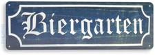 TIN SIGN Biergarten, German