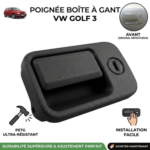 Poignée boîte gants vw - poignée, à