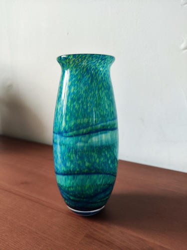 Beau vase verre signature - vase, en