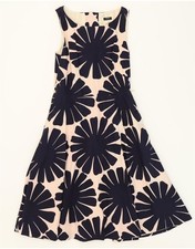 J. CREW Womens Sleeveless A-Line Dress US 8 Medium Pink Floral Cotton SE03
