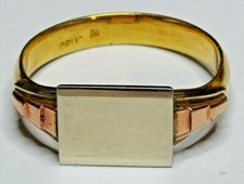 CHEVALIERE PLAQUE OR ET ARGENT