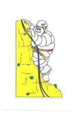 RARE / STICKER - MICHELIN: CLIMBING ROPE BIBENDUM TYRE TIRE / STICKERS