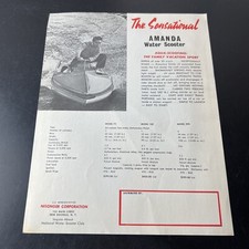 Amanda Water Scooter sell sheet Model 75 Model 100 Model 200 ca 1960s