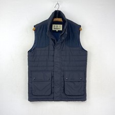 Barbour Bradford Gilet Mens Medium Blue Quilted Padded Puffer Body Warmer Vest
