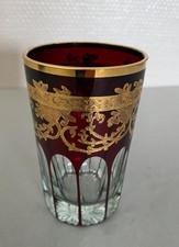 ELEGANT RED LINED CRYSTAL TEA CUP OR GLASS