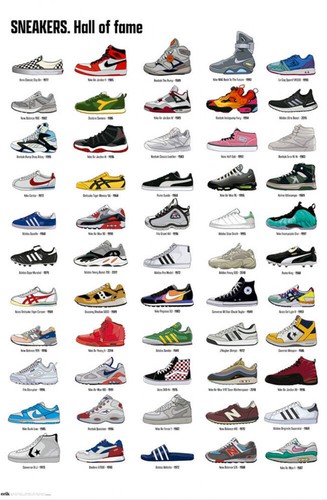 Affiche sneakers hall fame - hall,