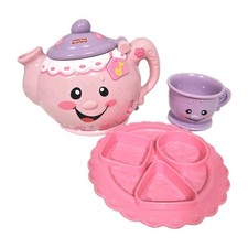 Fisher Price Laugh and Learn Musical Pink Tea Pot Cup Tray No Shapes