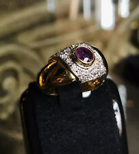 Bague En Or Jaune 18 Kt Rubis