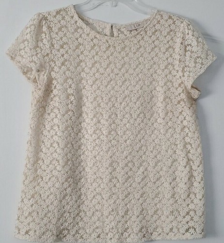 Loft sheer cream embroidered - cream,