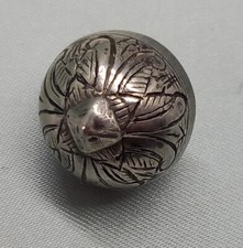SOLID SILVER BUTTON DIAMETER 1.6 CM