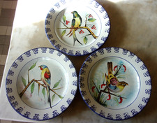 3 Assiettes aux oiseaux en
