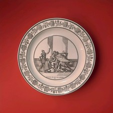 Assiette 19e Faïence Fine De Choisy , Massacre Des Fils De Clodomir