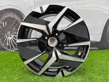 4X R16 Pouce 4x108 Peugeot 208 GT Style Noir Poli Roues : Pour 1007 208