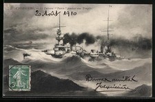 CPA Kriegsschiff Cuirassé Patrie 1910 