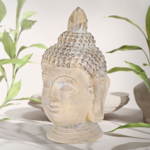 Tête bouddha pierre - tête,
