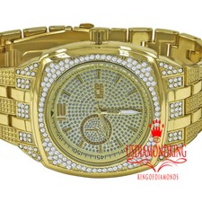 Mens Gold Finish Simulated