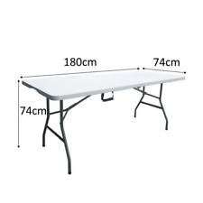 Table jardin réception traiteur pliante 8 personnes 180x74xH73,5 cm  acier PEHD