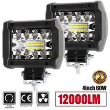 2x72W Rampe de Phares de Travail LED 12v 24v Feux Projecteur Tracteur Chantier