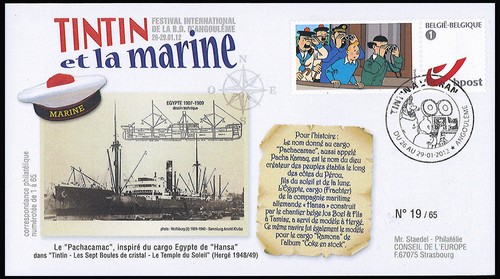 Fdc belgique tintin la - belgique:,