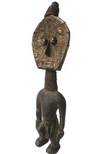 Rare, Old Kota Reliquary Male Gaurdian figure. Fine Patina. Superb! 45cm Gabon. 