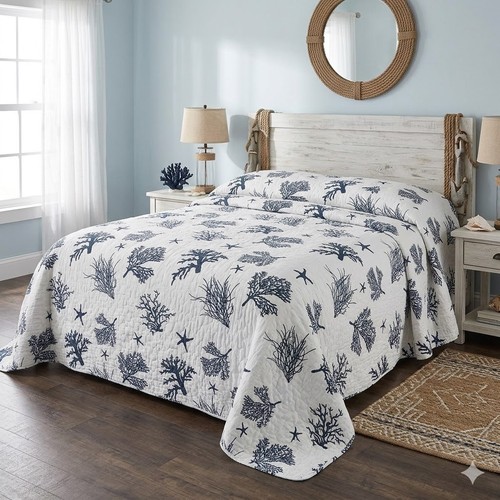 Couette boutis bora - couette, bleu