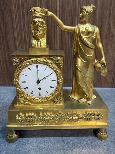 Pendule cheminée empire en - cheminée,