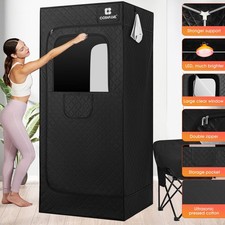 1600W 4L Full Size Steam Sauna Portable Personal Home Spa Detox with Light,Chair