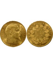 France Napoléon III - 20 Francs Or, Tête nue - 1854 A Paris