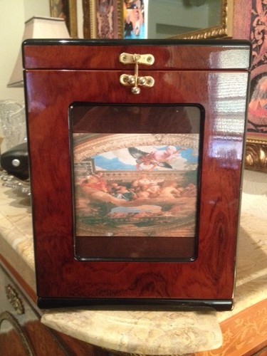 Cigar humidor with burl wood - cigar,