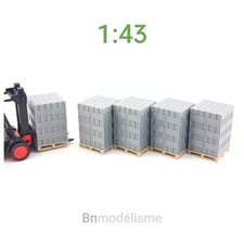 Lot 5 Palettes Parpaings 1/43