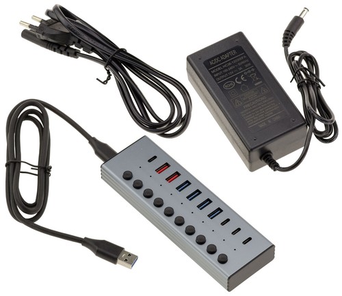 Hub multiprise usb3 aluminium - hub,