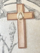 Antique Wood Hazelnut Reliquary of the Apparition Paray the Monial Visitation