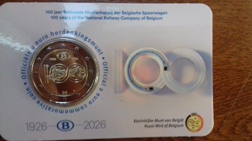Belgique 2026 coincard - , 2€