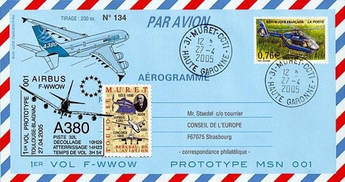 A380 aérogramme france - aérogramme,