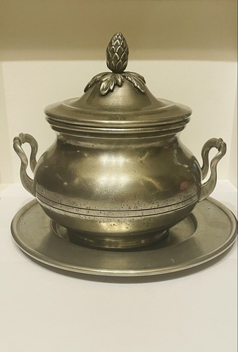Ancienne soupière etain - soupière,