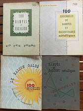 FERRONNERIE MODÈLES BALCON RAMPE BALUSTRADE G. POTIER  FERRONNIER FER FORGÉ 4 V