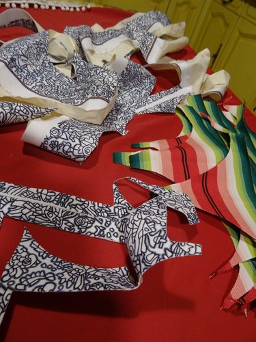 Grand lot chutes toile pour - de,
