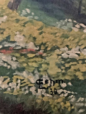 Tableau ancien huile paysage