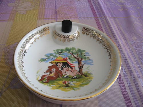 Ancienne assiette bouillie - ancienne, à