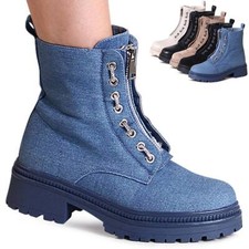 Bottes De Combat Biker Velours